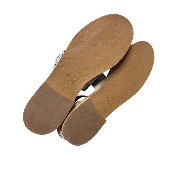 Frye and Co. Gray Suede Ankle Strap Sandals 8.5 – Boho Artisan Summer Flats - Picture 6 of 6